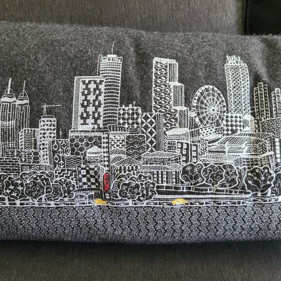 BEYOND CUSHIONS‎ Atlanta Georgia Chattahoochee River Night Skyline Lumbar Pillow - Picture 4 of 16